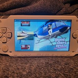 Playstation Psp White 1000 Phat Mod--ded Video Game Console IPS screen upgrade