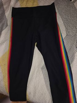 Spiritual Gangster Rainbow Stripe Leggings – Large – NEW