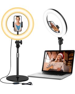 Selfie Ring Light With Stand And Phone Holder 10.5in