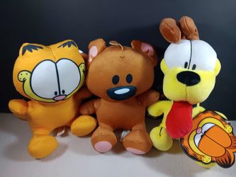 Garfield and Friends Plush Set of 3 Pooky Odie Stuffed Animals Dolls