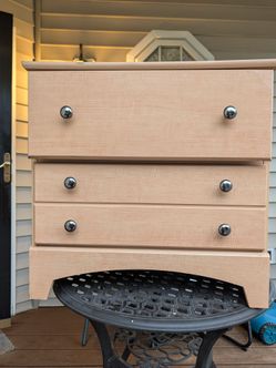 Vintage Style 2 Drawer Light Wood Nightstand