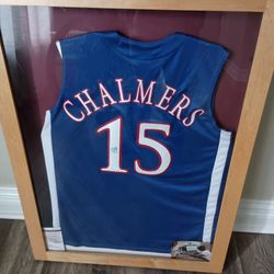 MARIO CHALMERS AUTOGRAPHED KU JAYHAWKS JERSEY COA