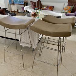 DWR leather bar stool Fernando Jaeger