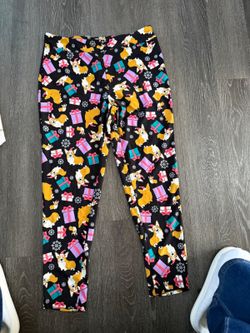 Holiday Corgi Print Leggings