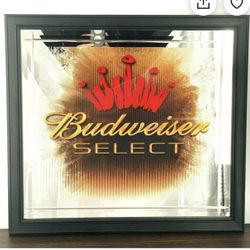 Vintage Budweiser Select Bar Mirror  