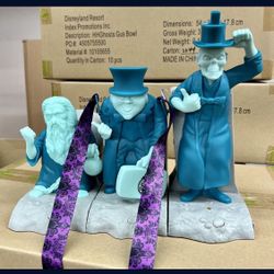 Disney Parks Haunted Mansion 50th Anniversary Hitchhiking Ghost Popcorn Bucket Sipper Dessert Tray Set of 3 ~Light Up Musical~