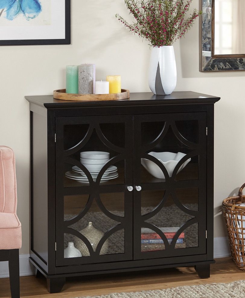 New Black Accent Storage Cabinet or Server Buffett Entryway