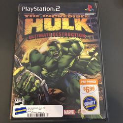 Ps2 The Incredible Hulk Ultimate Destruction MINT 
