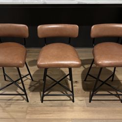 Pottery Barn Leather Counter Stools