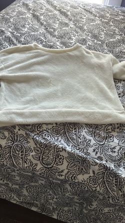 Very fluffy white sweater