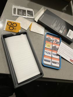 CANSHN [3+3 Pack For IPhone 15 Pro Screen Protector Tempered Glass & Camera Lens Protector 