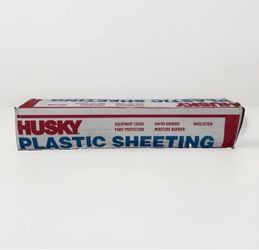 Husky Plastic Sheeting 20x200 ft Heavy Duty 1.5 Mil Clear