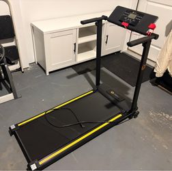 Urevo 2-In-1 Folding Walking Pad Treadmill