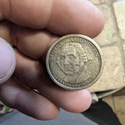 Washington 1 dollar die struck coin