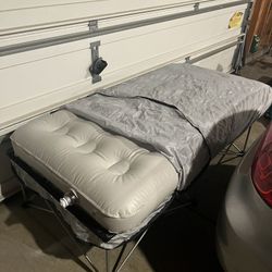 Twin Air Mattress w/ Frame – Portable Folding Bed w/ Pump