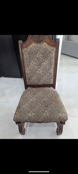 Wood table with 10 chairs