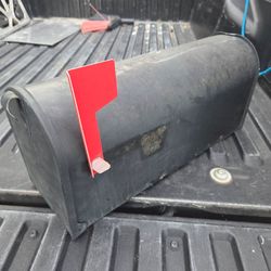 Standard metal black post mounted mailbox