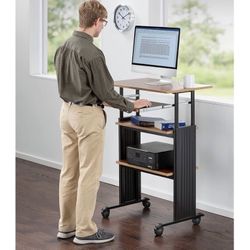 NEW (Retail $246) Mobile Stand-Up Height-Adjustable Desk