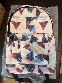 Geometric Mountain Print Backpack