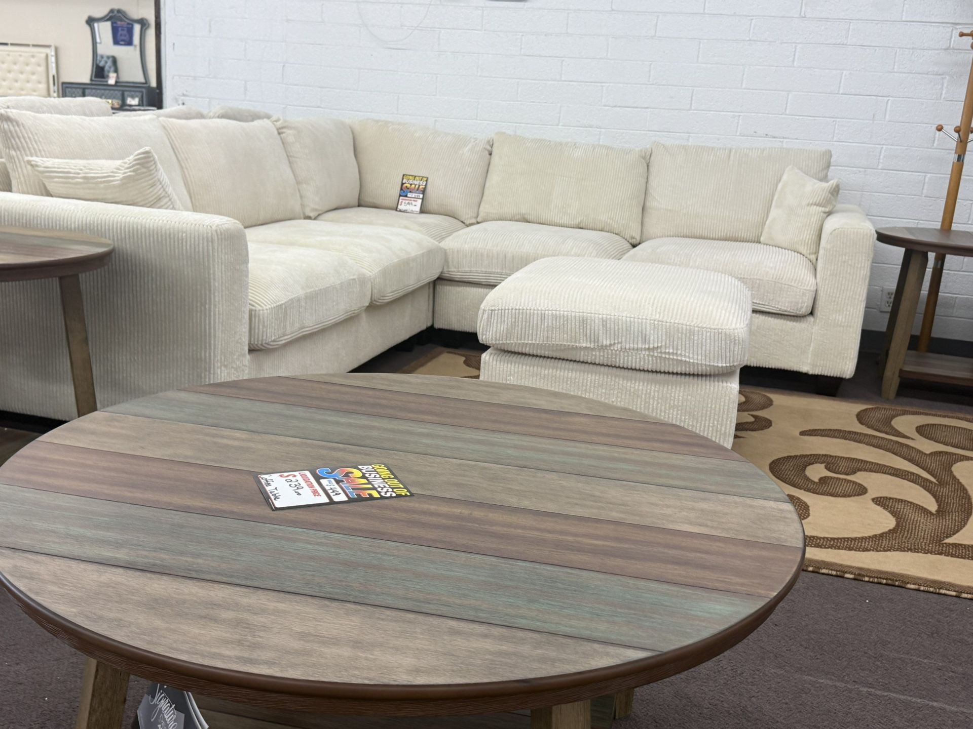 Sectional With Ottoman 