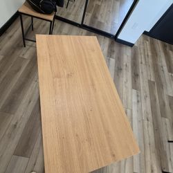 Modern Wood Bar Table / Counter-Height Table (Black Metal Legs) — Sturdy & Stylish