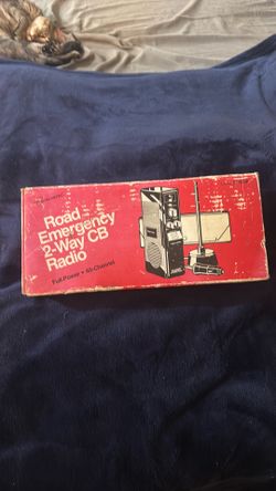 Vintage realistic road emergency two-way CB radio