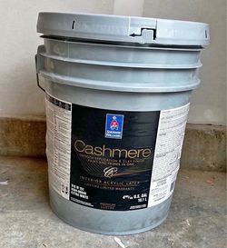 Interior Paint Cashmere. Pure White. New 5 gallons. Medium Lustre