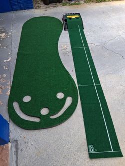 Official  PGA Tour. Putting Green Mat 9ft.x12" And a Putt-A-Bout Par Three Pratice Mat 3ft.x9ft.