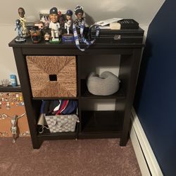 Black Dresser With Shelves