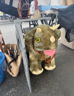 6 Volt, Jurassic World Triceratops Plush, Ride-On by Dynacraft