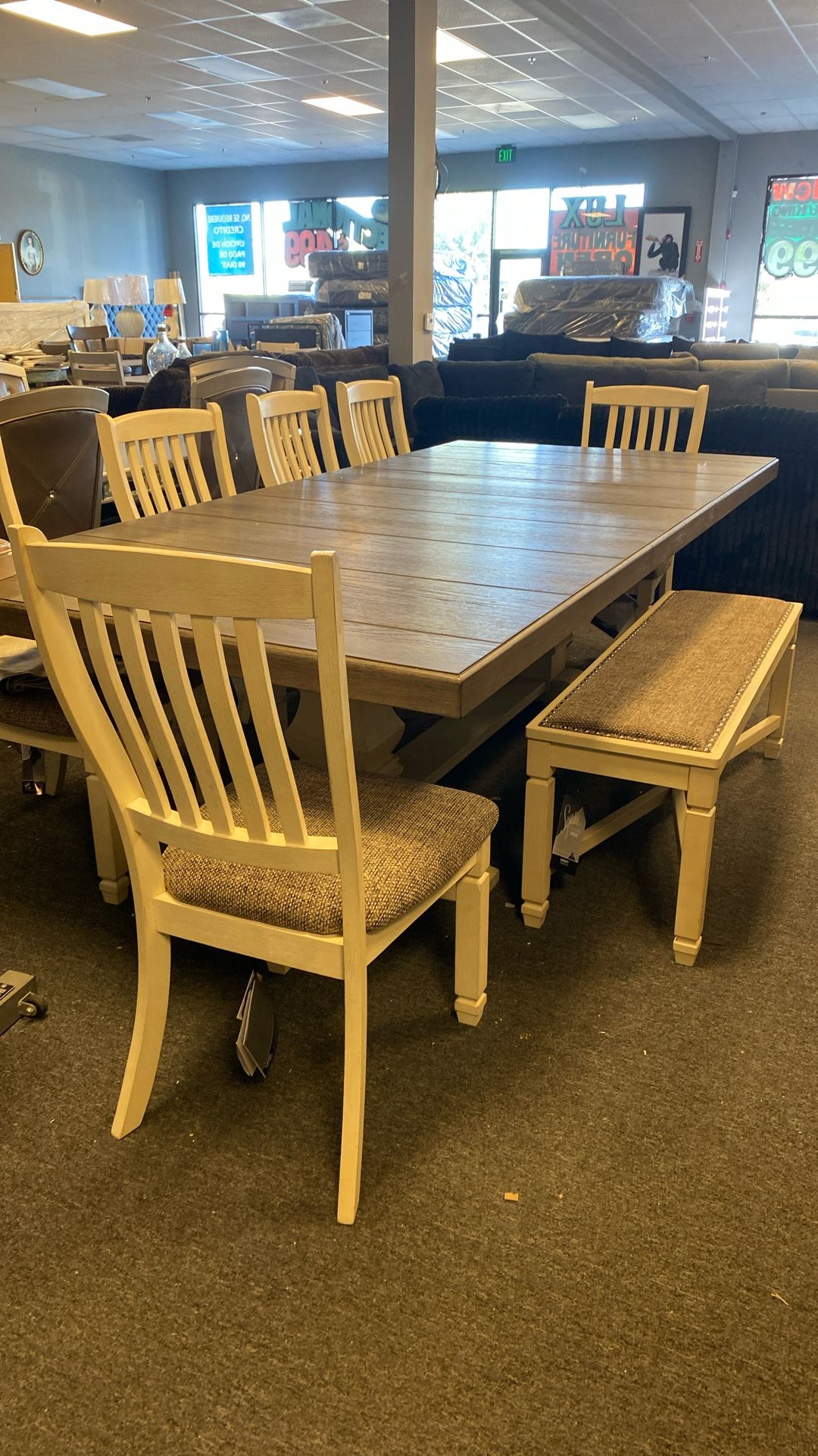 New Ashley Bolanburg Thanksgiving Family XL Table Was $3299 Now $2k New
