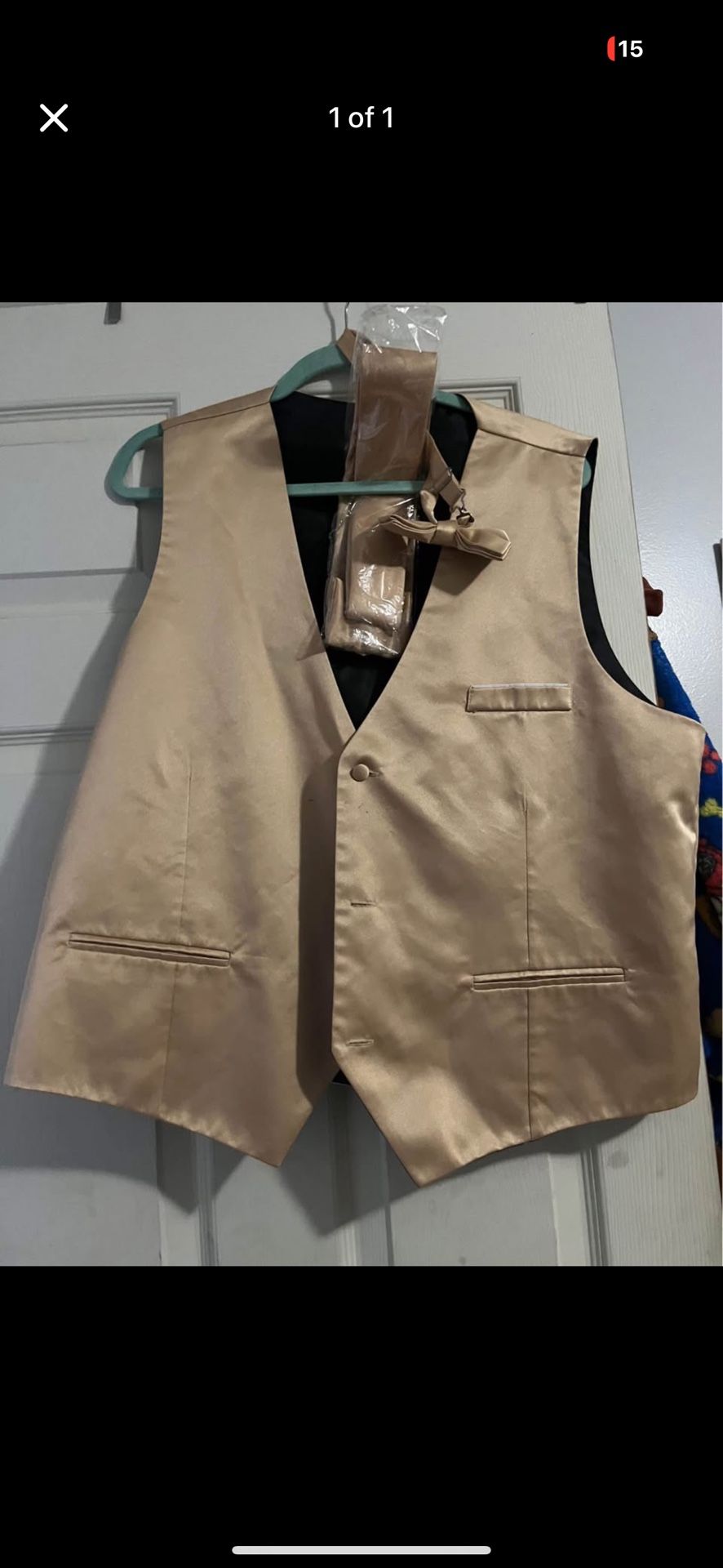 https://offerup.com/redirect/?o=QmFycnkuV2FuZw== Mens Formal Business Suit Vest Slim Fit Casual Solid Color Dress Waistcoat Tie Bow Tie Se