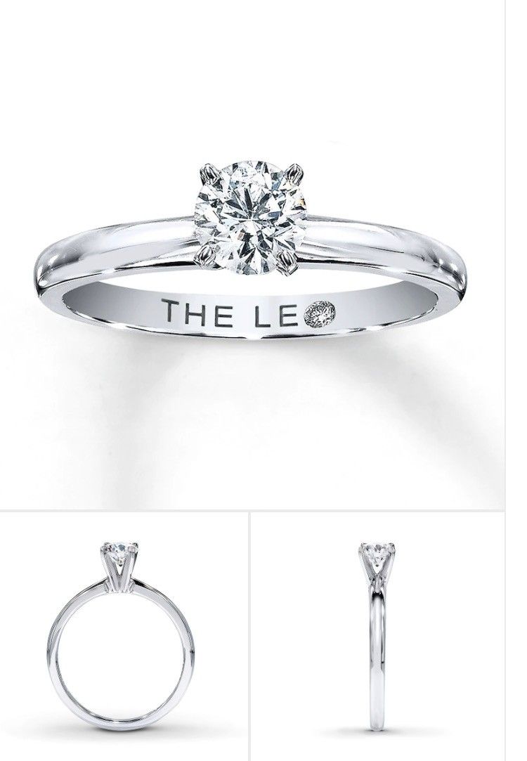 THE LEO Diamond Artisan Ring 1/2 ct tw Round-cut 14K White Gold