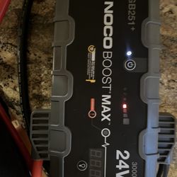 NOCO Boost Max GB251: 3000A UltraSafe Jump Starter – 24V Lithium Battery Booster Pack, Portable Jump Box, Power Bank & Jumper Cables - for 32L Gas and