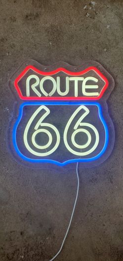 Route 66 Neon Sign Historic US High Way Acrylic LED Sign