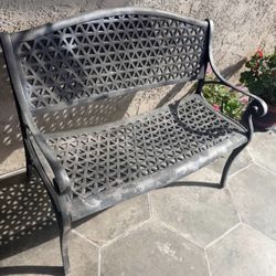 Cast Aluminum Patio Bench $125 Firm Only One Left 
