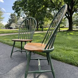 Chairs  Set of Two Solid Wood