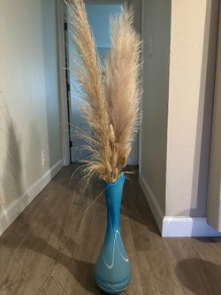 BLUE GLASS VASE