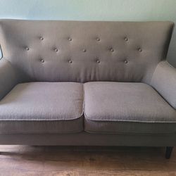 Loveseat Gray Small Couch