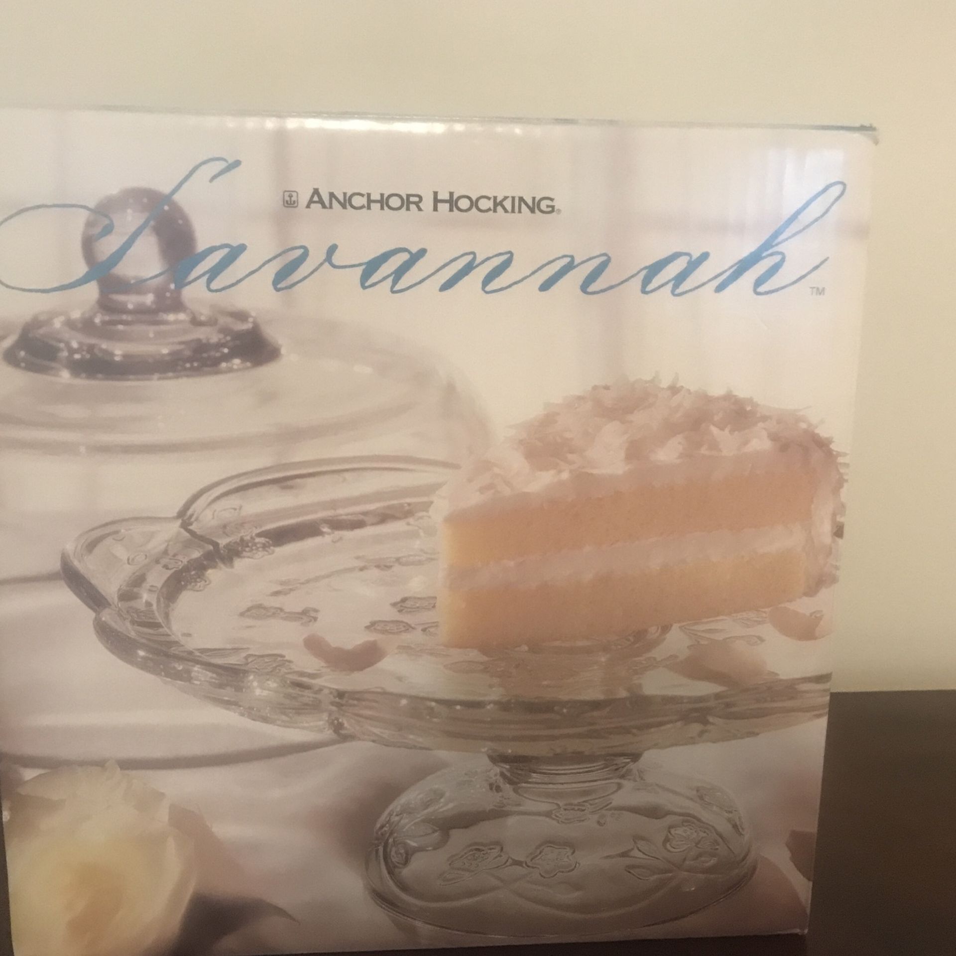 Anchor Hocking Savannah Glassware Cake Plate