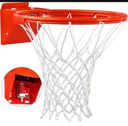 New in the box ProSlam Professional 180° Heavy Duty Breakaway Basketball Rim, 18 inch Single Spring Flex Rim Goal Replacement fit Indoor and Outdoor B