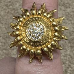 Vintage Coach Sun Ring Size 8