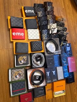 Designer colognes, wallets, belts, and cardholders