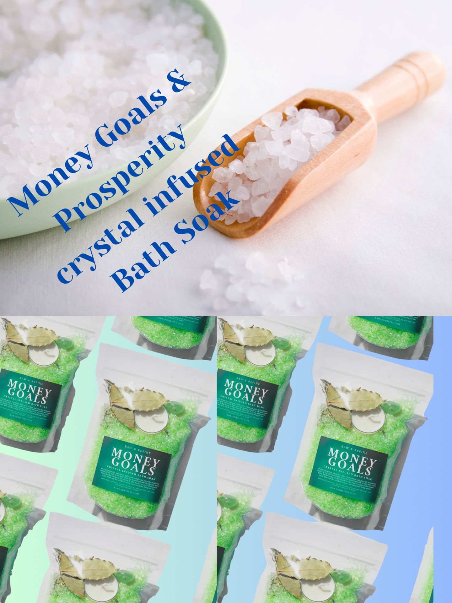 Prosperity Money Crystal Infused Bath Salt Soaks