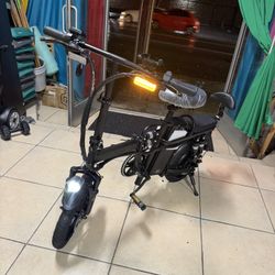 FOLDING ELECTRIC BIKE 500W-25MPH-MAX RANGE 50(PAS)ALARM.TURN LIGHTS.FUL SUSPENSION   2 Seater Electric Bike for Adults, 750 Peak 14" Folding Electric 