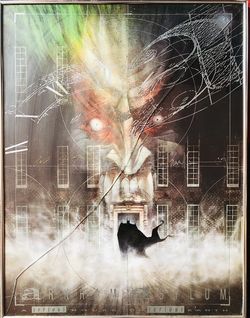 Autographed By Artist • 1989 ARKHAM ASYLUM Framed Poster Dave McKean Morrison JOKER Batman
