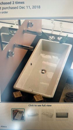 Scarabeo 8033-No Hole Gaia Rectangular Ceramic Self Rimming/Vessel Sink, White