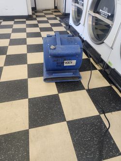 Blue Floor Blower Fan Commercial 1 HP 3 Speed