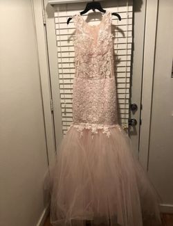 Blush/Pink Formal Mermaid Dress Size 8