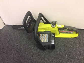 Ryobi battery chain saw with battery